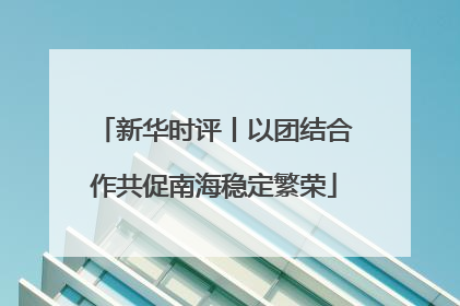 新华时评丨以团结合作共促南海稳定繁荣