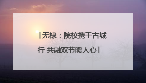 无棣：院校携手古城行 共融双节暖人心