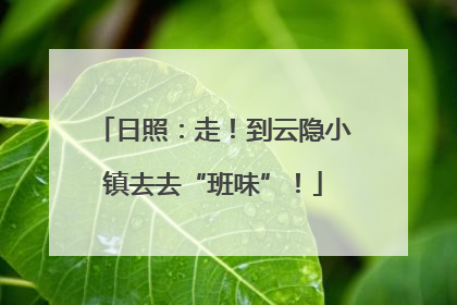 日照：走！到云隐小镇去去“班味”！
