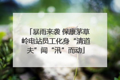 暴雨来袭 保康茅草岭电站员工化身“清道夫”闻“汛”而动