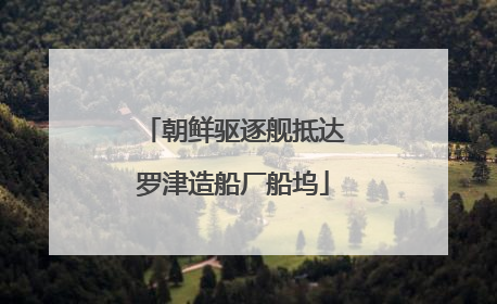 朝鲜驱逐舰抵达罗津造船厂船坞