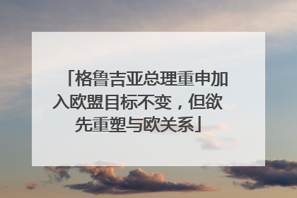 格鲁吉亚总理重申加入欧盟目标不变，但欲先重塑与欧关系