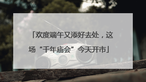 欢度端午又添好去处，这场“千年庙会”今天开市
