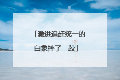 激进追赶统一的白象摔了一跤