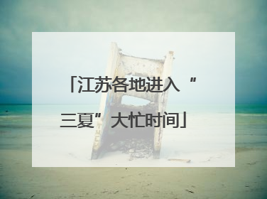 江苏各地进入“三夏”大忙时间