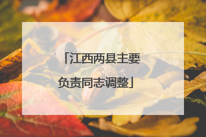 江西两县主要负责同志调整