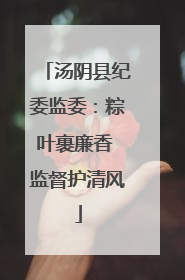 汤阴县纪委监委：粽叶裹廉香 监督护清风