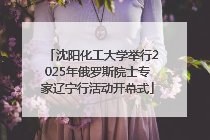 沈阳化工大学举行2025年俄罗斯院士专家辽宁行活动开幕式