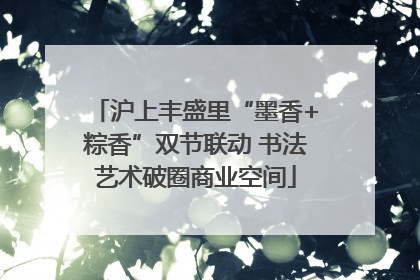 沪上丰盛里“墨香+粽香”双节联动 书法艺术破圈商业空间