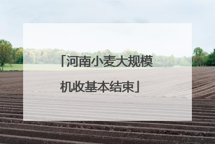 河南小麦大规模机收基本结束