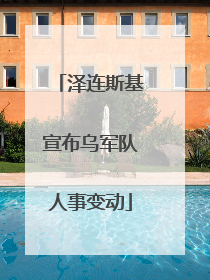 泽连斯基宣布乌军队人事变动