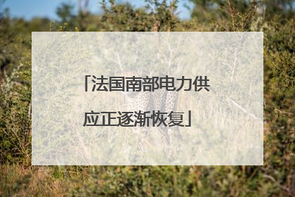 法国南部电力供应正逐渐恢复