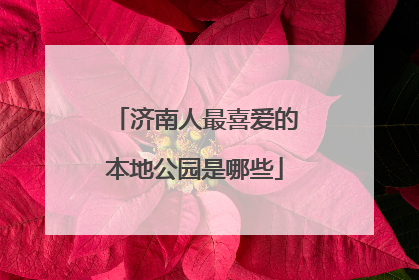 济南人最喜爱的本地公园是哪些