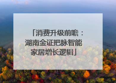 消费升级前瞻：湖南金证把脉智能家居增长逻辑