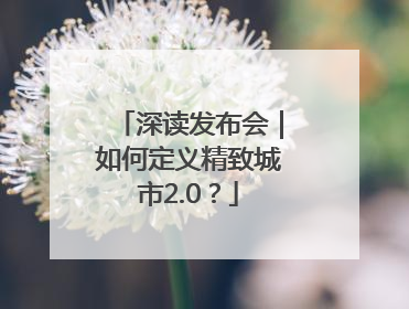 深读发布会｜如何定义精致城市2.0？