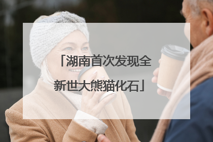湖南首次发现全新世大熊猫化石