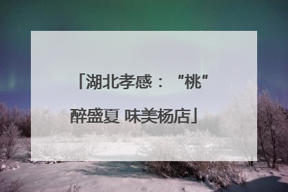 湖北孝感：“桃”醉盛夏 味美杨店