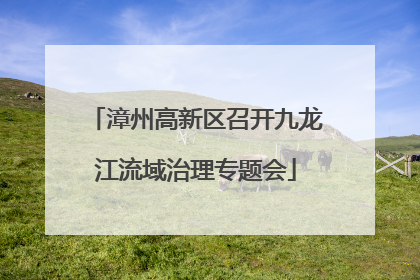 漳州高新区召开九龙江流域治理专题会