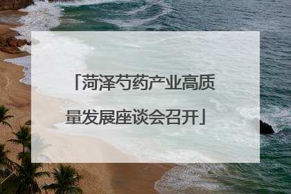 菏泽芍药产业高质量发展座谈会召开
