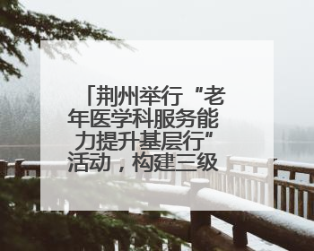 荆州举行“老年医学科服务能力提升基层行”活动，构建三级联动健康网