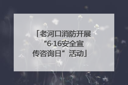 老河口消防开展“6·16安全宣传咨询日”活动
