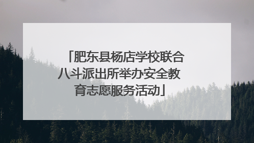 肥东县杨店学校联合八斗派出所举办安全教育志愿服务活动