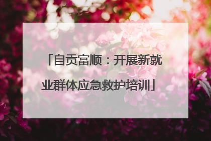 自贡富顺：开展新就业群体应急救护培训