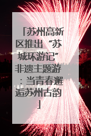苏州高新区推出“苏城环游记”非遗主题游：当青春邂逅苏州古韵