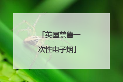 英国禁售一次性电子烟