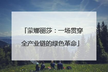 蒙娜丽莎：一场贯穿全产业链的绿色革命