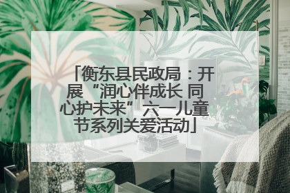 衡东县民政局：开展“润心伴成长 同心护未来”六一儿童节系列关爱活动