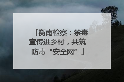 衡南检察：禁毒宣传进乡村，共筑防毒“安全网”