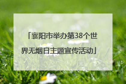 襄阳市举办第38个世界无烟日主题宣传活动