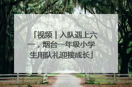 视频｜入队遇上六一，烟台一年级小学生用队礼迎接成长