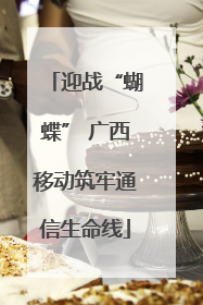 迎战“蝴蝶” 广西移动筑牢通信生命线