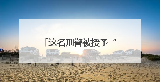 这名刑警被授予“全国公安系统二级英雄模范”称号！