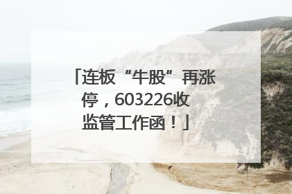 连板“牛股”再涨停，603226收监管工作函！