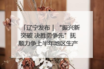 辽宁发布｜“振兴新突破 决胜勇争先”抚顺力争上半年地区生产总值增长7%左右
