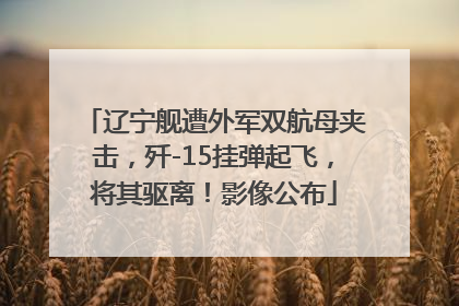 辽宁舰遭外军双航母夹击，歼-15挂弹起飞，将其驱离！影像公布