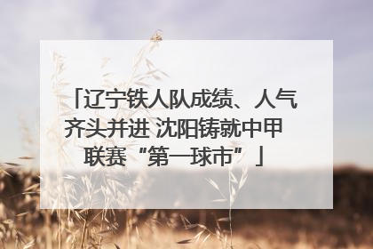 辽宁铁人队成绩、人气齐头并进 沈阳铸就中甲联赛“第一球市”