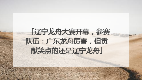 辽宁龙舟大赛开幕,参赛队伍:广东龙舟厉害,但贡献笑点的还是辽宁龙舟