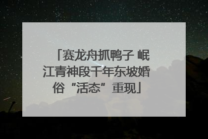 赛龙舟抓鸭子 岷江青神段千年东坡婚俗“活态”重现