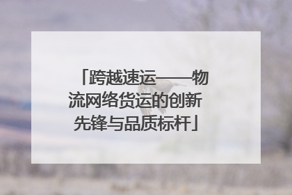 跨越速运——物流网络货运的创新先锋与品质标杆