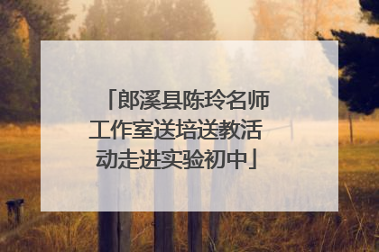 郎溪县陈玲名师工作室送培送教活动走进实验初中