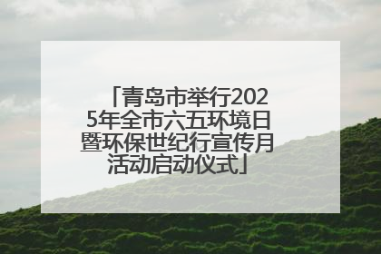 青岛市举行2025年全市六五环境日暨环保世纪行宣传月活动启动仪式