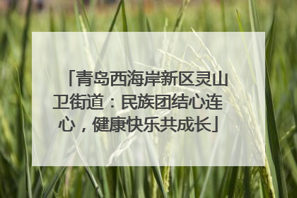 青岛西海岸新区灵山卫街道：民族团结心连心，健康快乐共成长