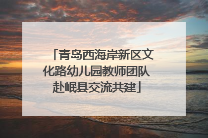 青岛西海岸新区文化路幼儿园教师团队赴岷县交流共建