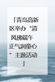 青岛高新区举办“清风拂端午 正气润童心”主题活动