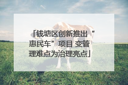 钱塘区创新推出“惠民车”项目 变管理难点为治理亮点