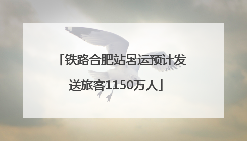 铁路合肥站暑运预计发送旅客1150万人